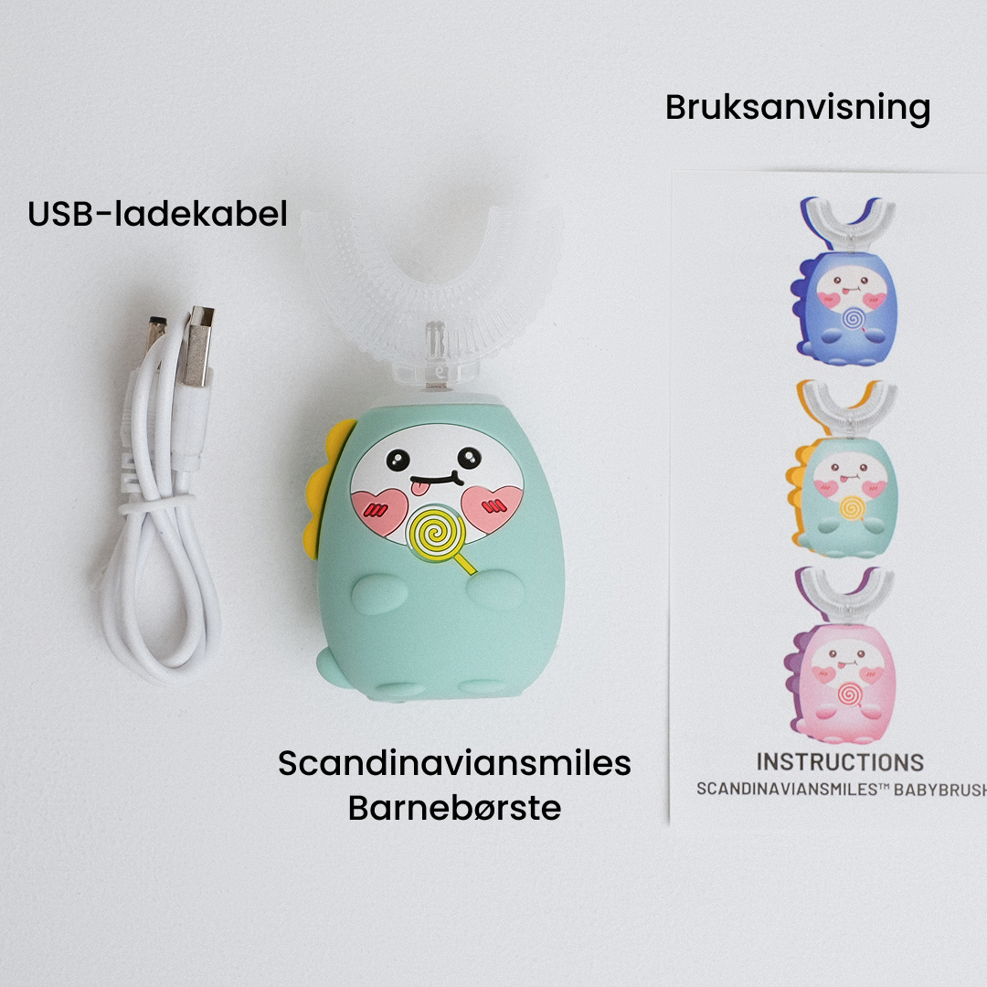 Barnebørste - Gummy Green